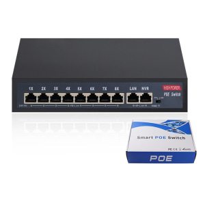 8 Port (8+2) 2 up-link port mega  ultra hd network ethernet imported poe switch (54v)