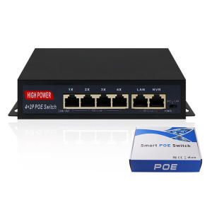 4 Port (4+2) 2 up-link port mega  ultra hd network ethernet imported poe switch (54v)
