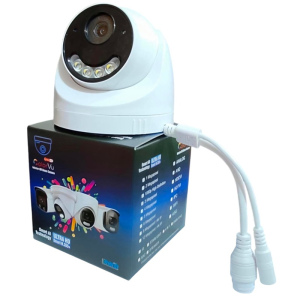 8mp ip poe with audio 4 array starlight light dome camera with box & printing (T41N PCB, Lens-10081)