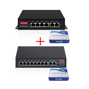 ​​​​​​​4+​​​​​​​8 Port mega ultra hd network ethernet imported poe switch (54v) COMBO